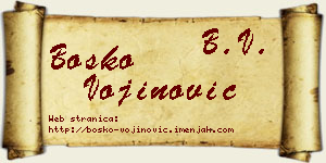Boško Vojinović vizit kartica